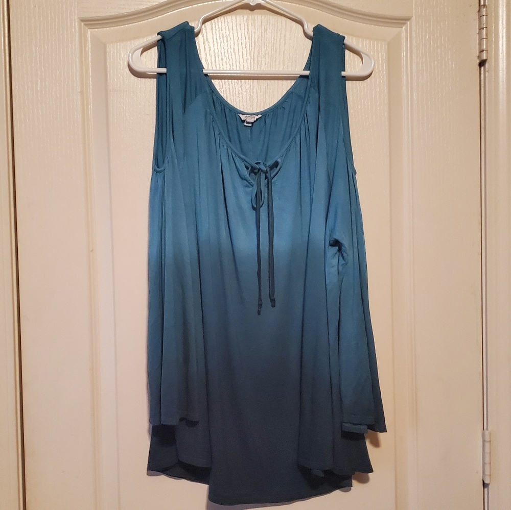 SONOMA Dip Dyed ombre Cold Shoulder Blouse
